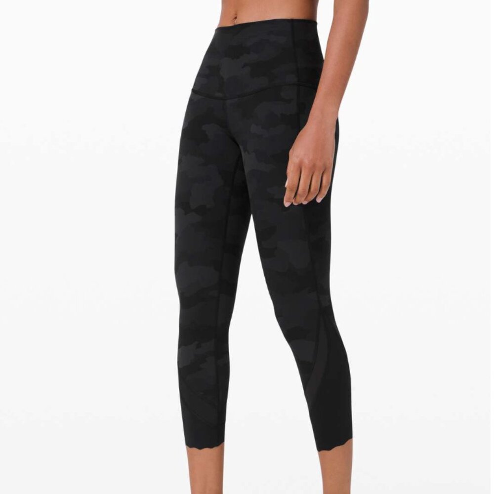 Lululemon Wunder Under Crop High-Rise Luxtreme Scallop Camo Leggings Women's 0